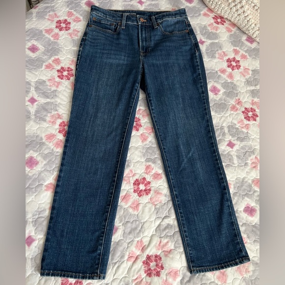 Talbots Flawless High Waist Modern Ankle Dark Blue Straight Leg Jeans Women’s 6 - Picture 2 of 8